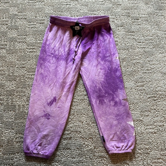 Purple Tie Dye with Stars Sweatpants PixieLane Size 4 NWT - Picture 2 of 4